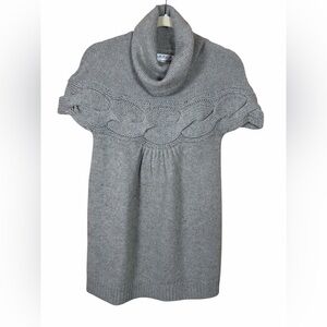 Max Studio Specialty Wool Gray Cowl Neck Sweater Tunic, Size Small.